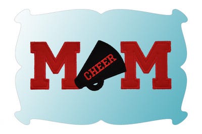 Cheer Mom Applique | Machine Embroidery Designs by JuJu