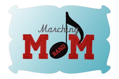 Band Mom Applique | Machine Embroidery Designs by JuJu