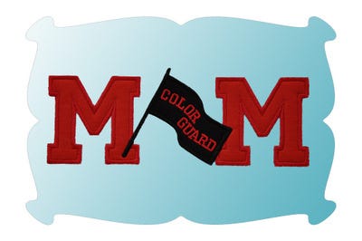 Color Guard Mom Applique | Machine Embroidery Designs by JuJu