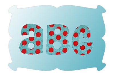 Polka Dot Fill Stitch Font | Machine Embroidery Designs by JuJu