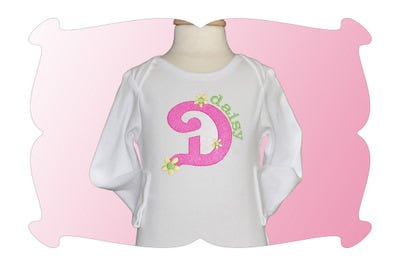 Daisy Fill Stitch Font | Machine Embroidery Designs by JuJu