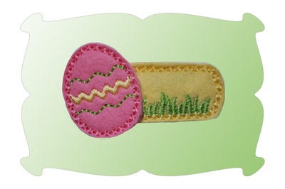 Easter Egg Snap Clip Mini In The Hoop | Machine Embroidery Designs by JuJu