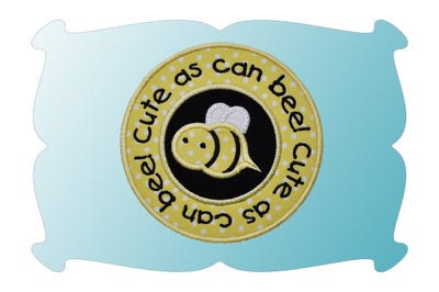 Cute As Can Bee Applique | Machine Embroidery Designs by JuJu