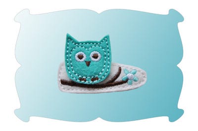 Owl Snap Clip Mini | Machine Embroidery Designs by JuJu