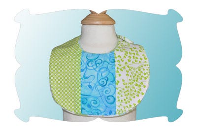 Pieced Baby Bib | Machine Embroidery Designs by JuJu