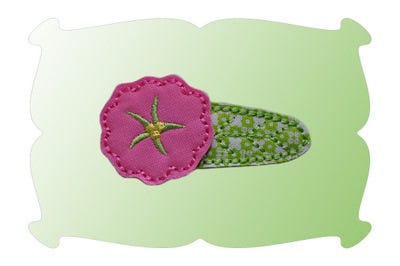 Tropical Flower Snap Clip Mini | Machine Embroidery Designs by JuJu
