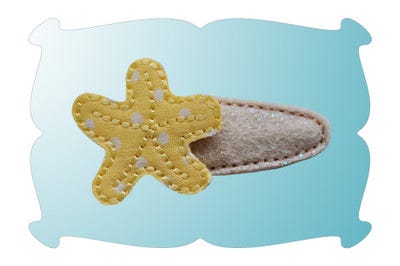 Star Fish Snap Clip Mini | Machine Embroidery Designs by JuJu