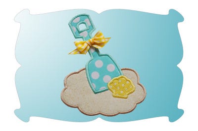 Sand Shovel Applique | Machine Embroidery Designs by JuJu
