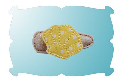 Seashell Snap Clip Mini | Machine Embroidery Designs by JuJu