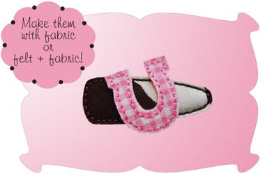 Horseshoe Snap Clip Mini | Machine Embroidery Designs by JuJu