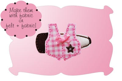 Cowgirl Vest Snap Clip Mini In The Hoop | Machine Embroidery Designs by JuJu