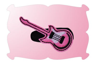 Rock Star Guitar Snap Clip Mini | Machine Embroidery Designs by JuJu