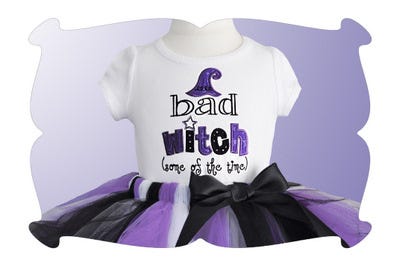 Bad Witch Applique | Machine Embroidery Designs by JuJu