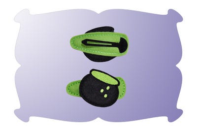 Bubbling Witch Caldron Snap Clip Mini In The Hoop | Machine Embroidery Designs by JuJu