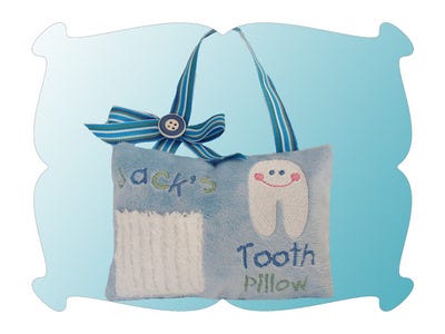 Tooth Pillow Boy Set | Machine Embroidery Designs by JuJu