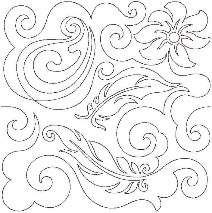 Paisley 2 End-to-End Quilting | Machine Embroidery Designs by JuJu