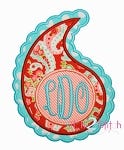 Paisley Monogram Applique | Machine Embroidery Designs by JuJu