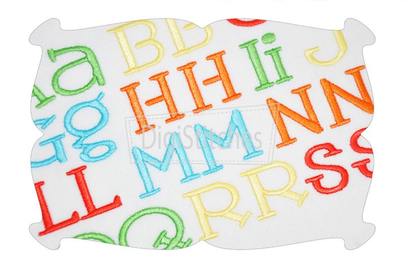 Party Time Embroidery Font