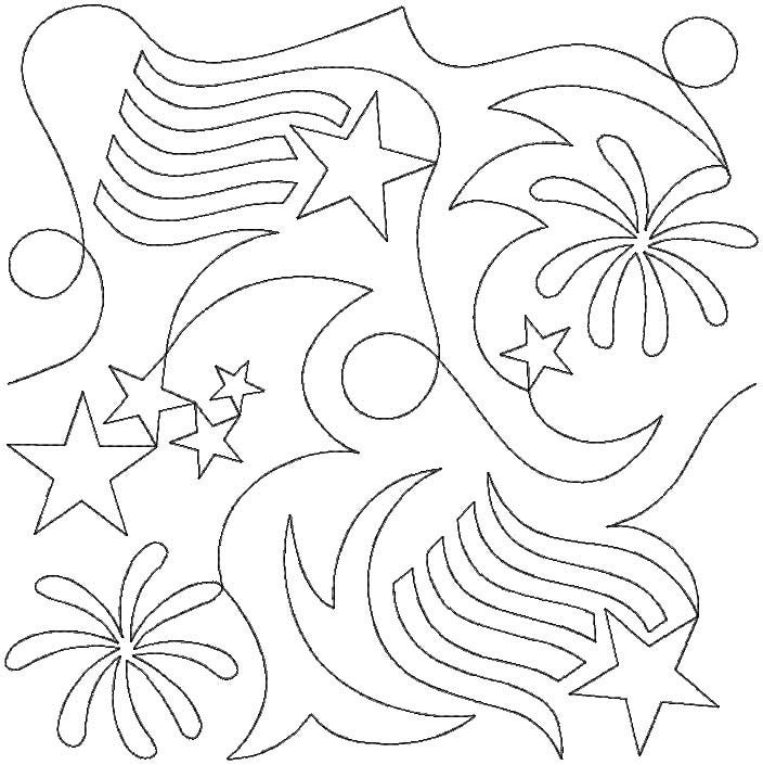 Patriotic 1 End-to-End Quilting | Machine Embroidery Designs by JuJu