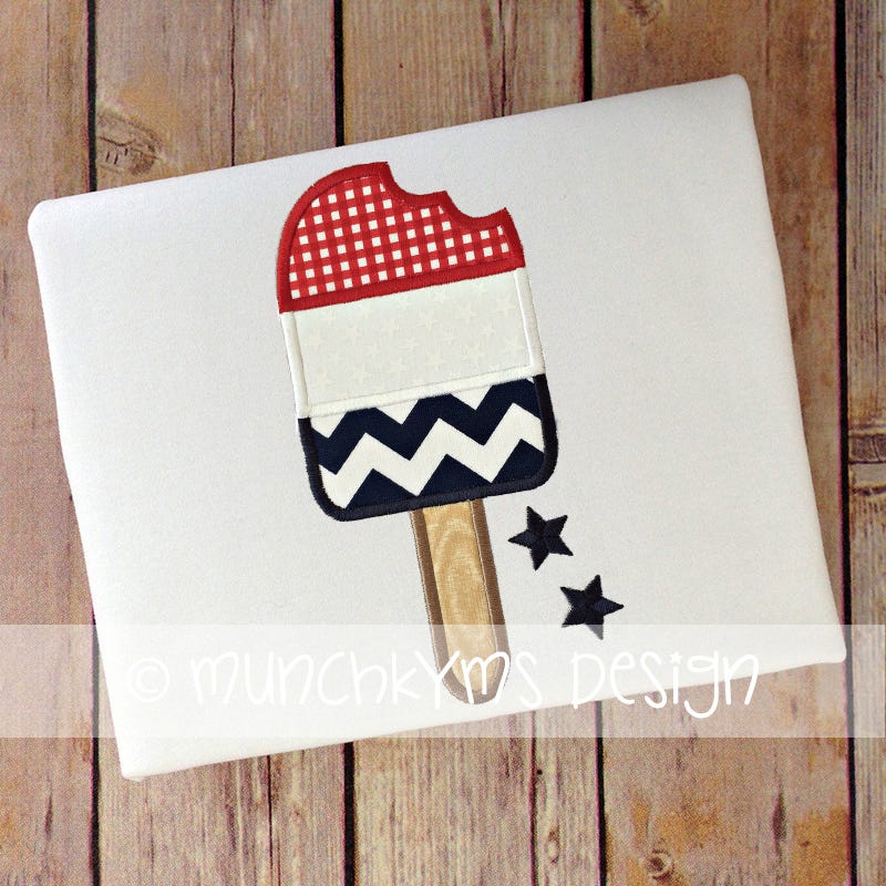 Patriotic Popsicle | Machine Embroidery Designs by JuJu