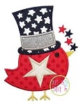 Patriotic Bird Applique | Machine Embroidery Designs by JuJu
