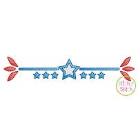 Patriotic Border 2 Sketch Embroidery | Machine Embroidery Designs by JuJu