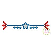 Patriotic Border 2 Embroidery | Machine Embroidery Designs by JuJu