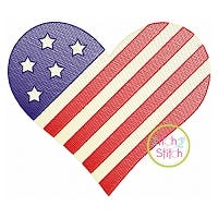 Patriotic Heart Sketch Embroidery | Machine Embroidery Designs by JuJu
