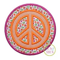 Peace Patch Applique | Machine Embroidery Designs by JuJu