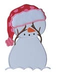 Peek-a-boo Snowman Applique | Machine Embroidery Designs by JuJu