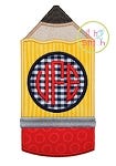 Pencil Monogram Applique | Machine Embroidery Designs by JuJu