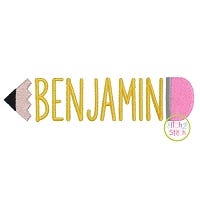 Pencil Name Frame Embroidery | Machine Embroidery Designs by JuJu