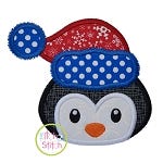 Winter Penguin Face Boy Applique | Machine Embroidery Designs by JuJu