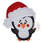 Penguin Santa Hat Applique | Machine Embroidery Designs by JuJu