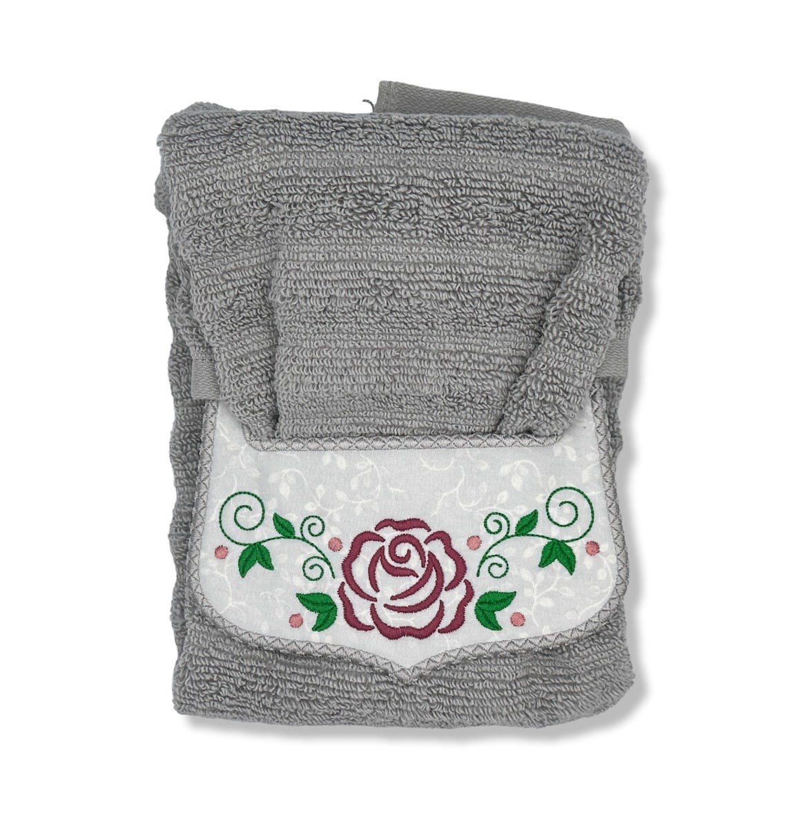 ITH Roses Wrap Around Towel Topper 1 | Machine Embroidery Designs by JuJu