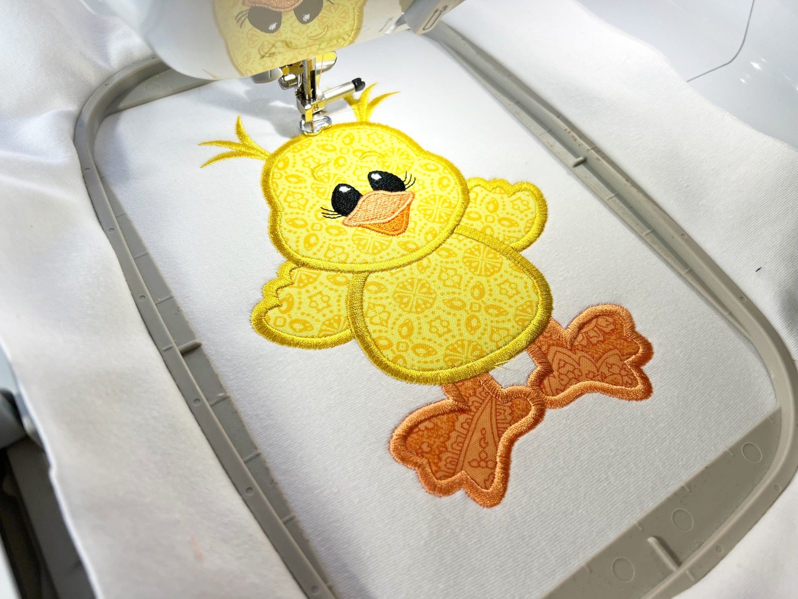 Chick Pigtails Applique | Machine Embroidery Designs by JuJu