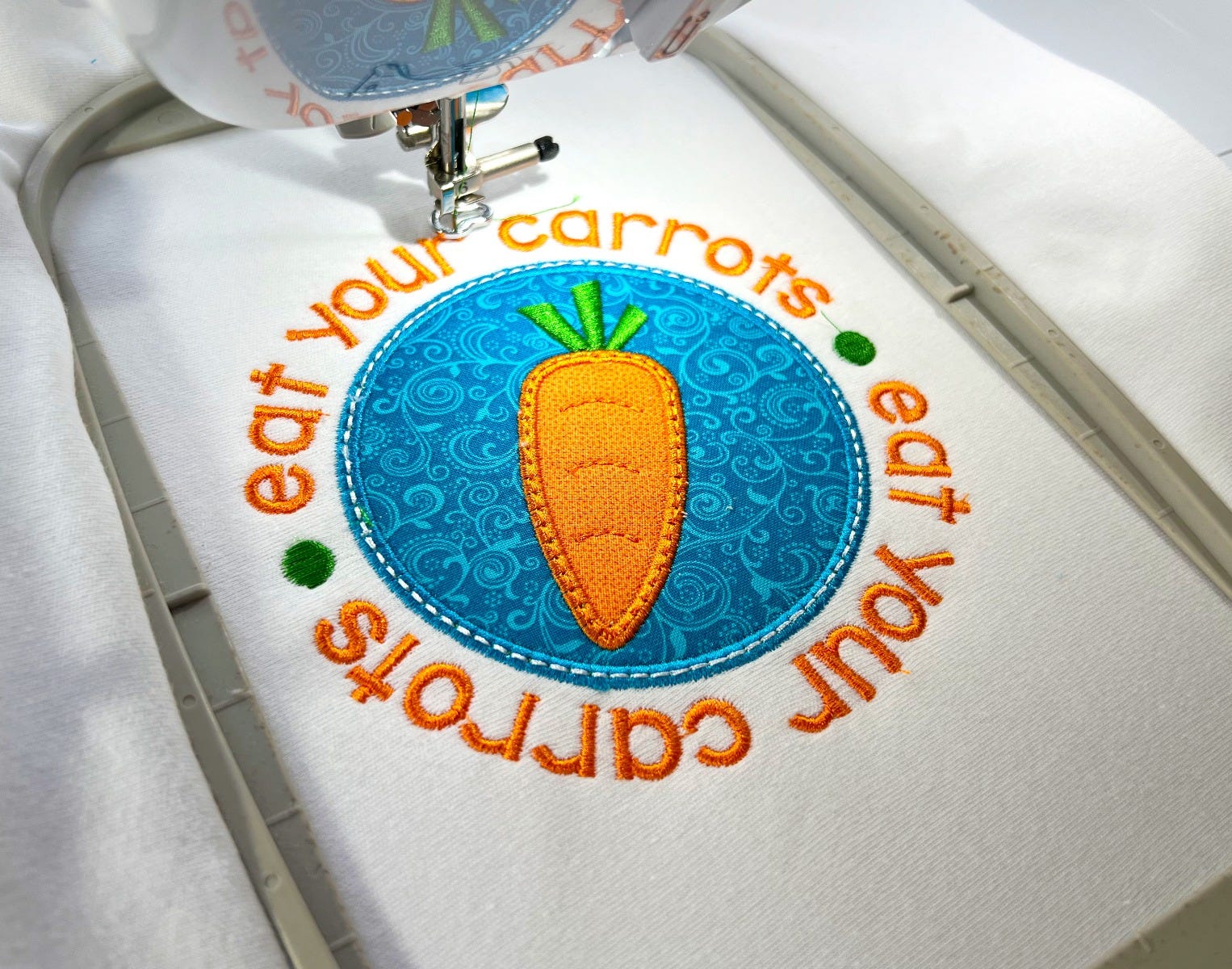 Eat Your Carrots Applique | Machine Embroidery Designs by JuJu