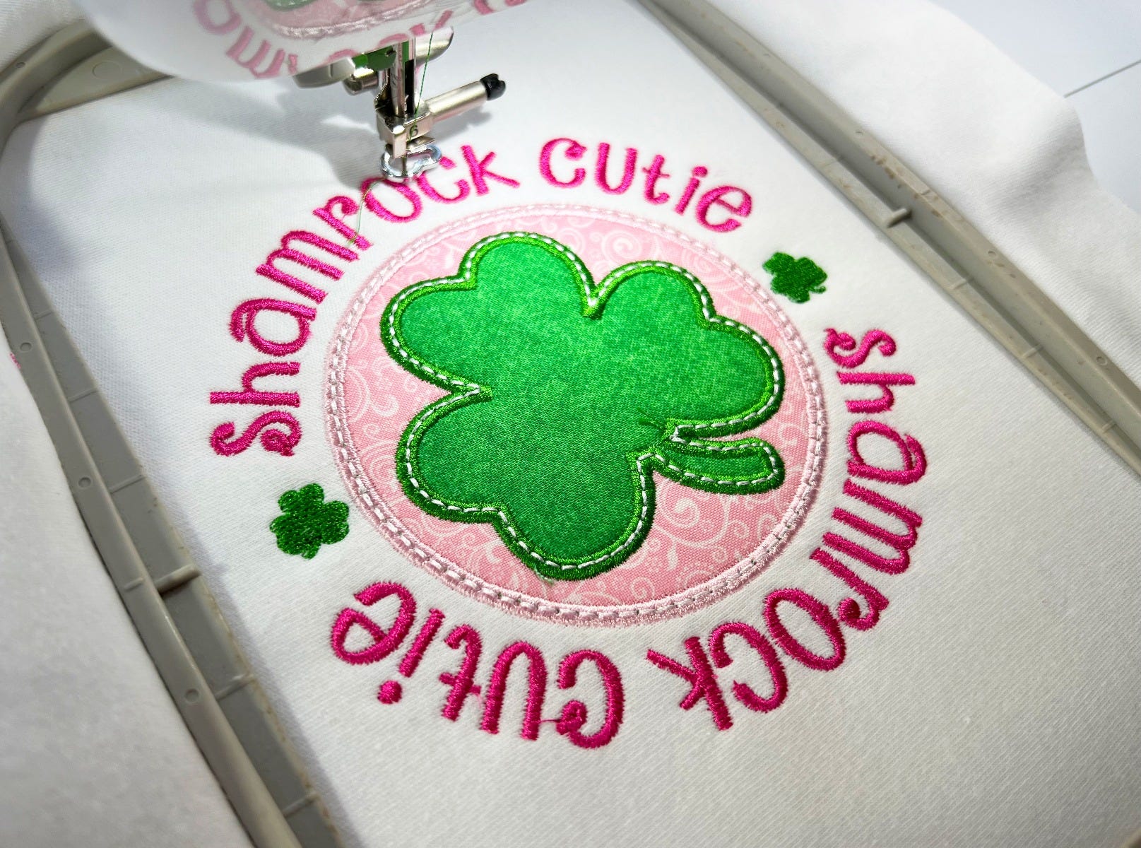 Shamrock Cutie Applique | Machine Embroidery Designs by JuJu