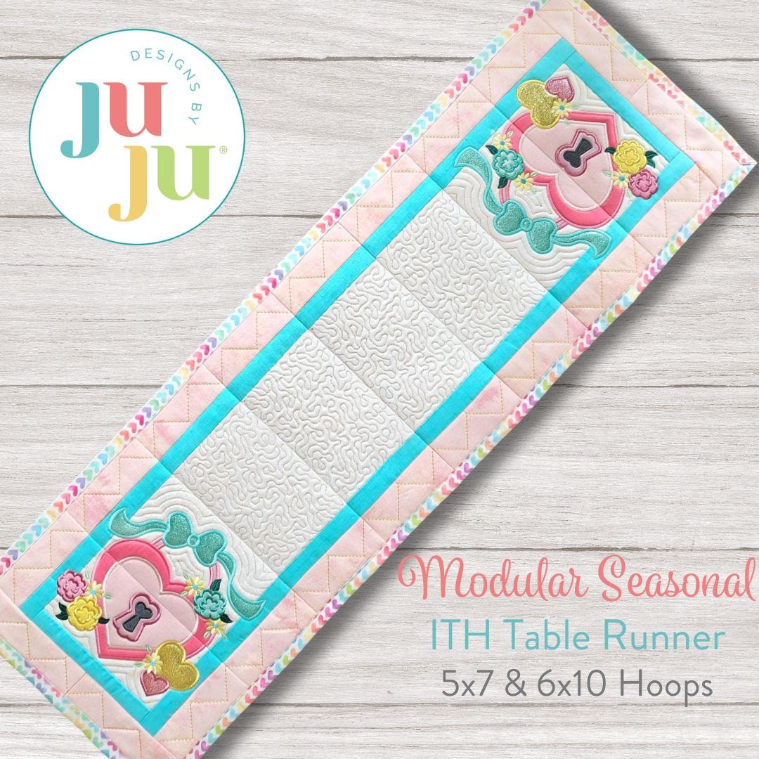 ITH Modular Seasonal Table Runner | Machine Embroidery Designs by JuJu