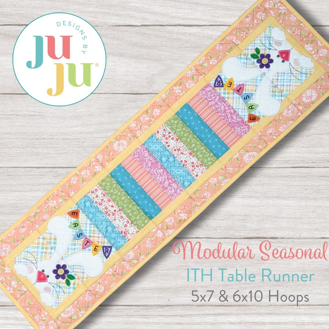 ITH Modular Seasonal Table Runner | Machine Embroidery Designs by JuJu