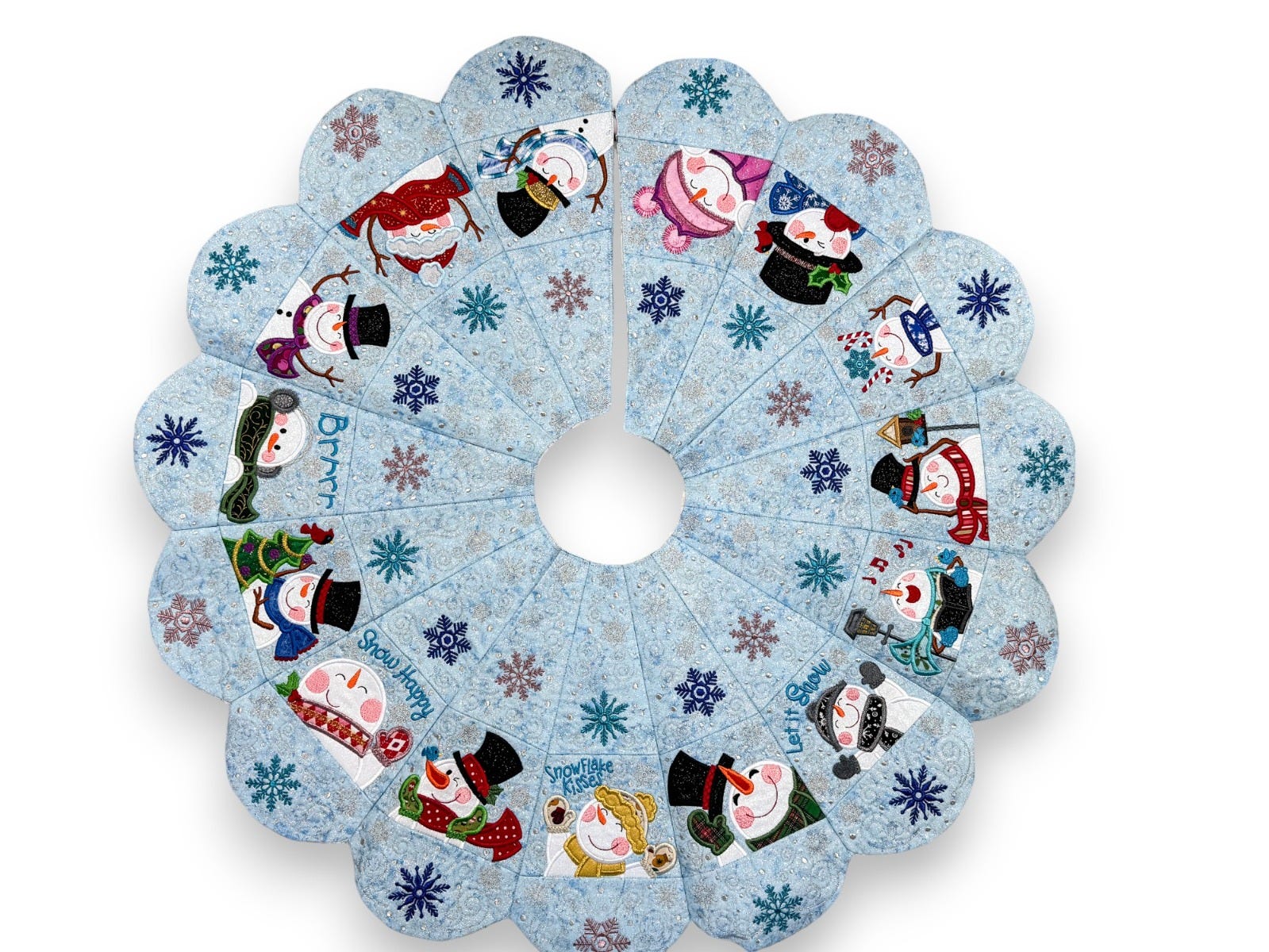 ITH Snowman Tree Skirt | Machine Embroidery Designs by JuJu