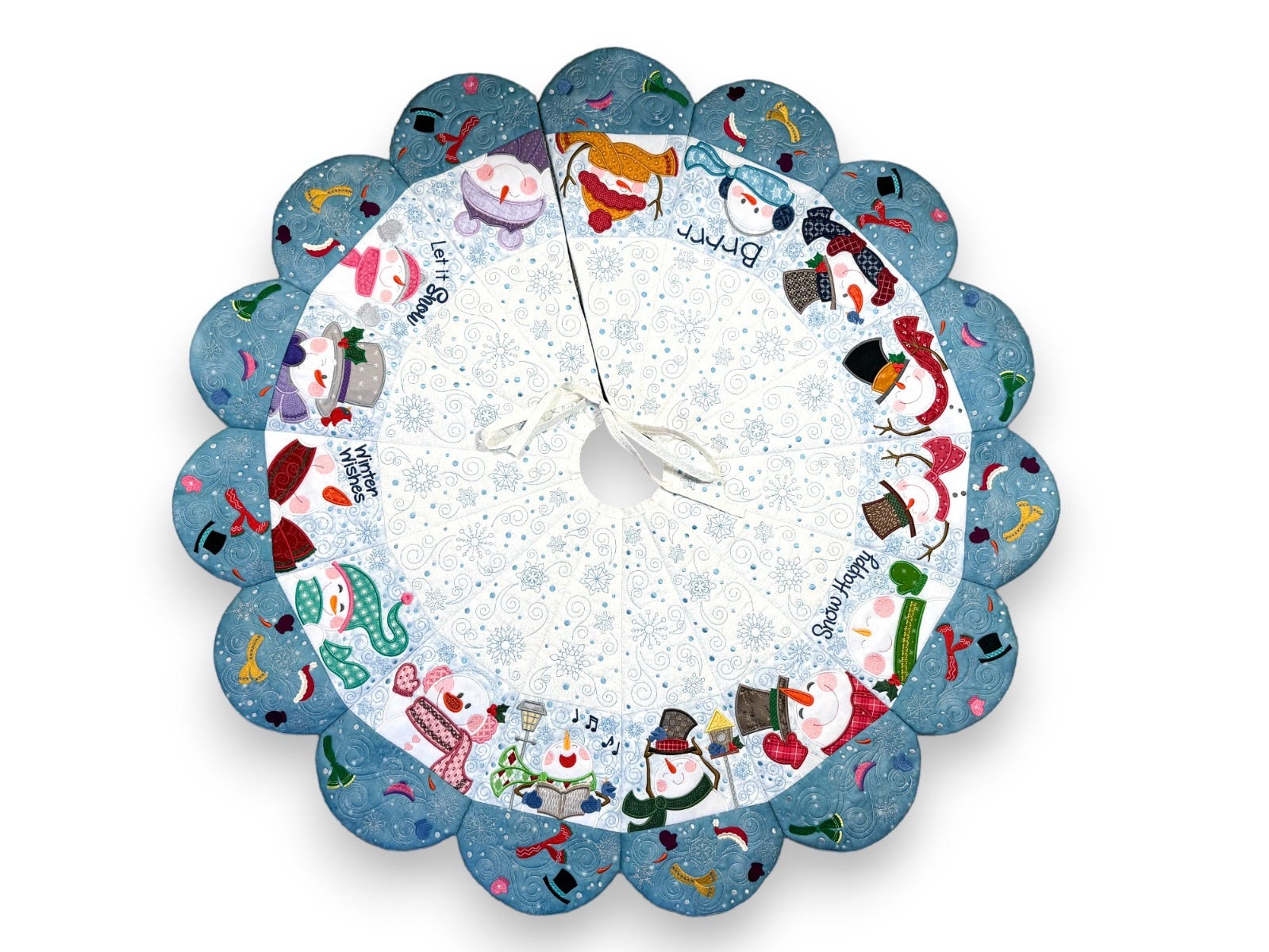 ITH Snowman Tree Skirt | Machine Embroidery Designs by JuJu