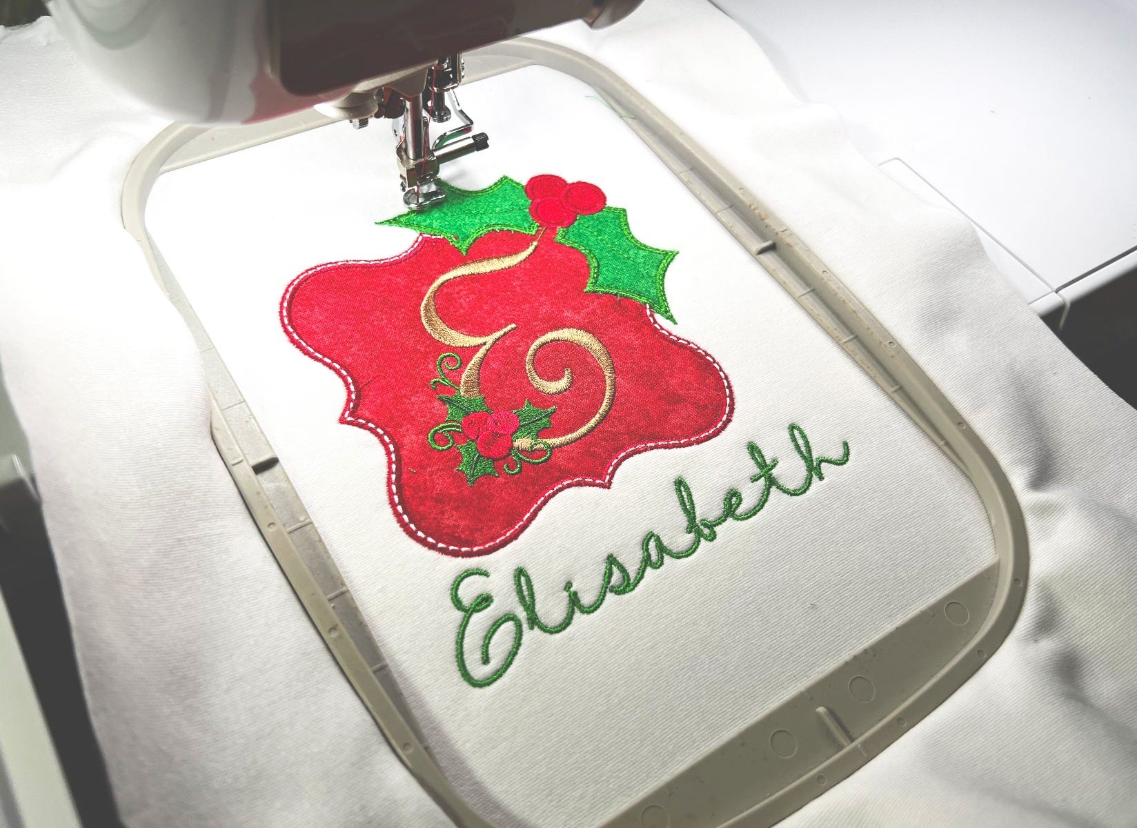 Munchkyms Holly Frame | Machine Embroidery Designs by JuJu