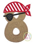 Pirate Numbers Set Applique