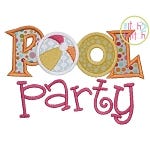 Pool Party Applique | Machine Embroidery Designs by JuJu