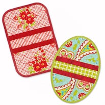 ITH Oven Mitt Potholders 1 | Machine Embroidery Designs by JuJu