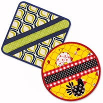 ITH Oven Mitt Potholders 2 | Machine Embroidery Designs by JuJu