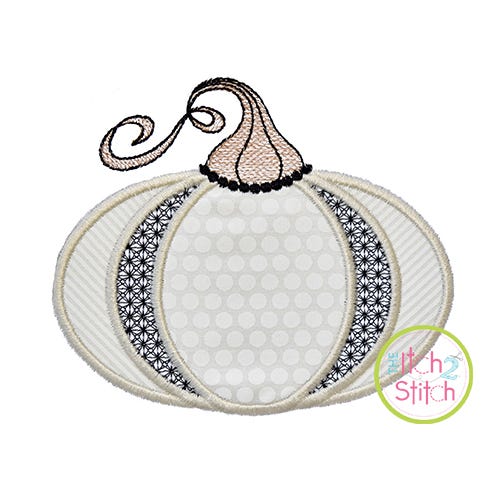 Pretty Pumpkin Applique | Machine Embroidery Designs by JuJu