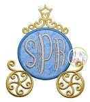 Princess Carriage Monogram Applique | Machine Embroidery Designs by JuJu