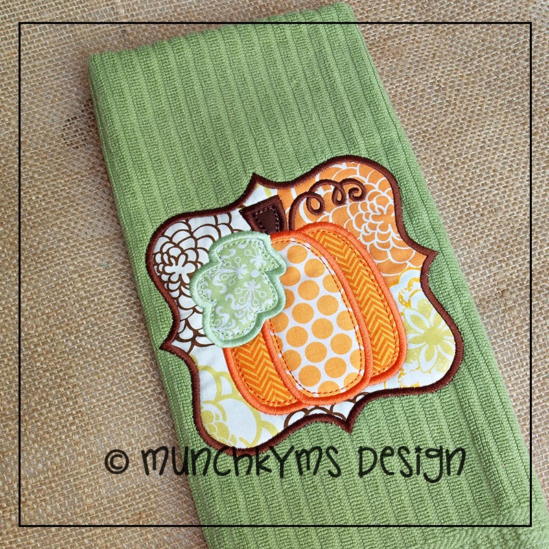 Pumpkin Frame | Machine Embroidery Designs by JuJu